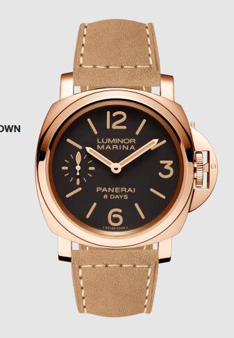 Panerai Luminor Marina 8 Days Oro Rosso 44mm Replica Watch PAM00511